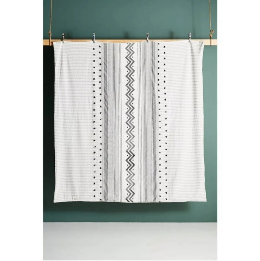 Anthropologie Pendana Embellished Duvet Cover Boho Cotton